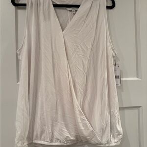 Liverpool Cream Wrap Blouse Sleeveless